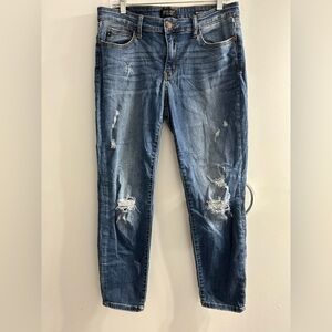 Judy blue mid rise relaxed fit jeans distressed